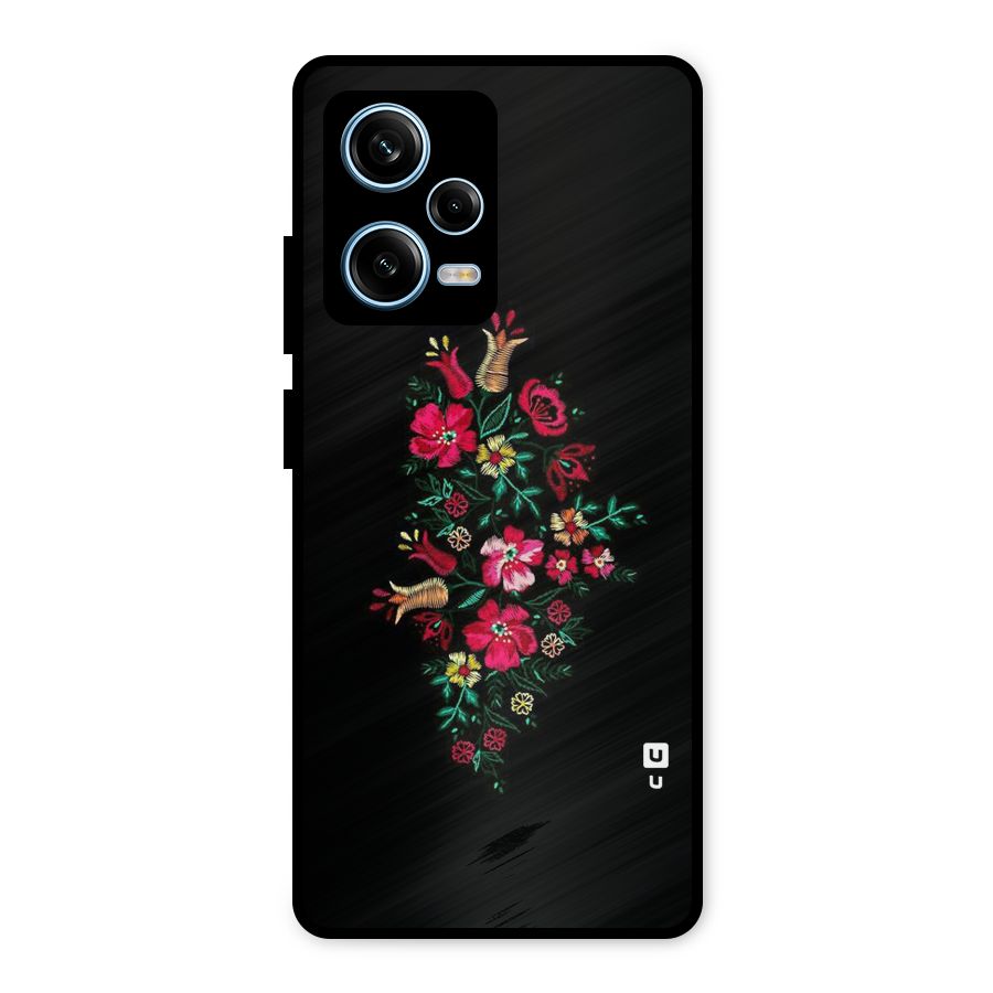 Pretty Allure Flower Metal Back Case for Redmi Note 12 Pro
