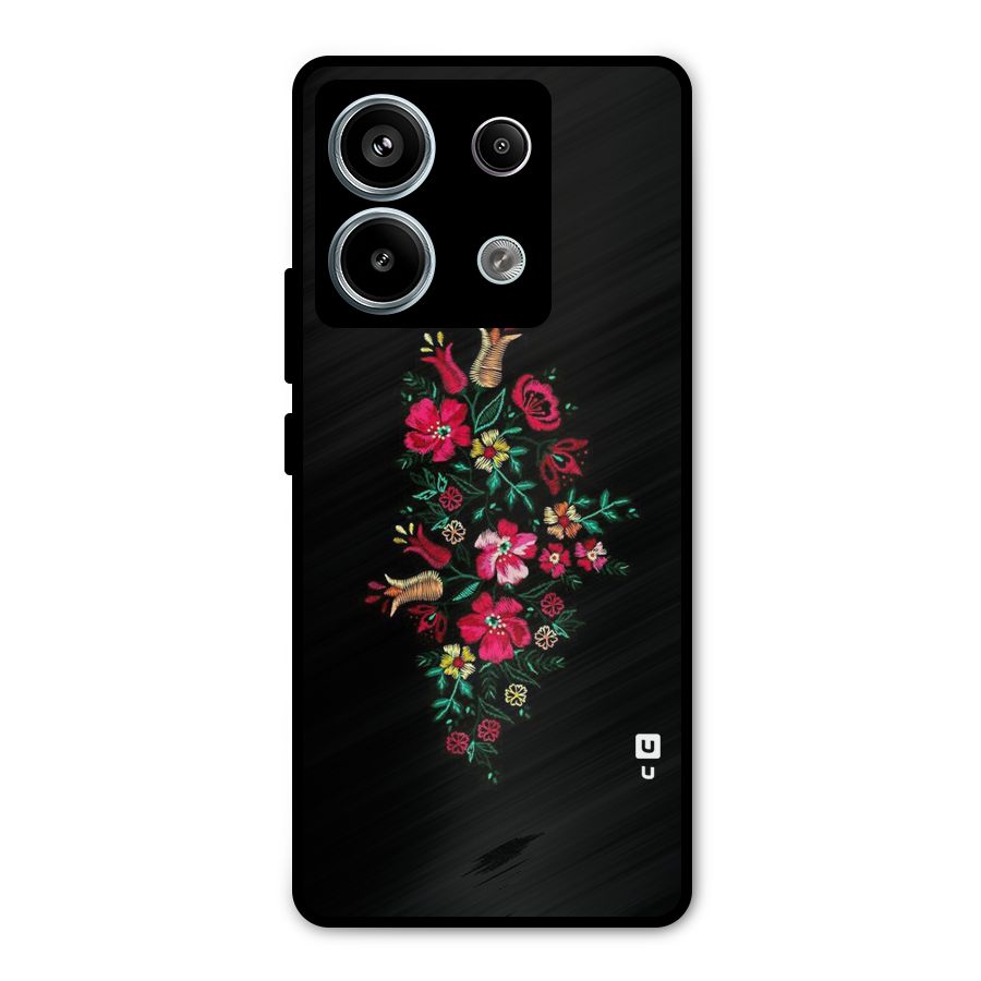 Pretty Allure Flower Metal Back Case for Redmi Note 13 Pro 5G