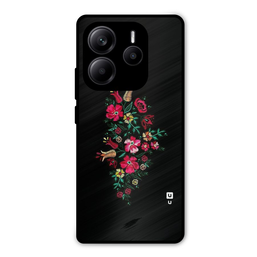 Pretty Allure Flower Metal Back Case for Redmi Note 14 5G
