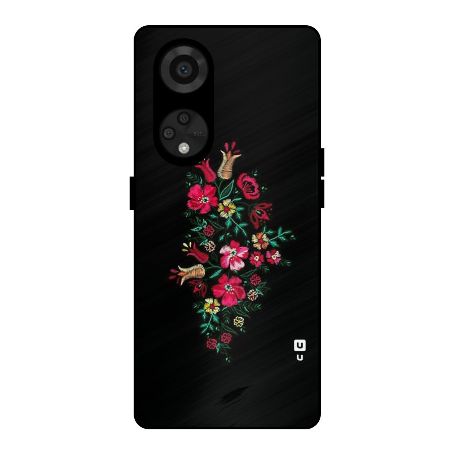 Pretty Allure Flower Metal Back Case for Reno8 T 5G