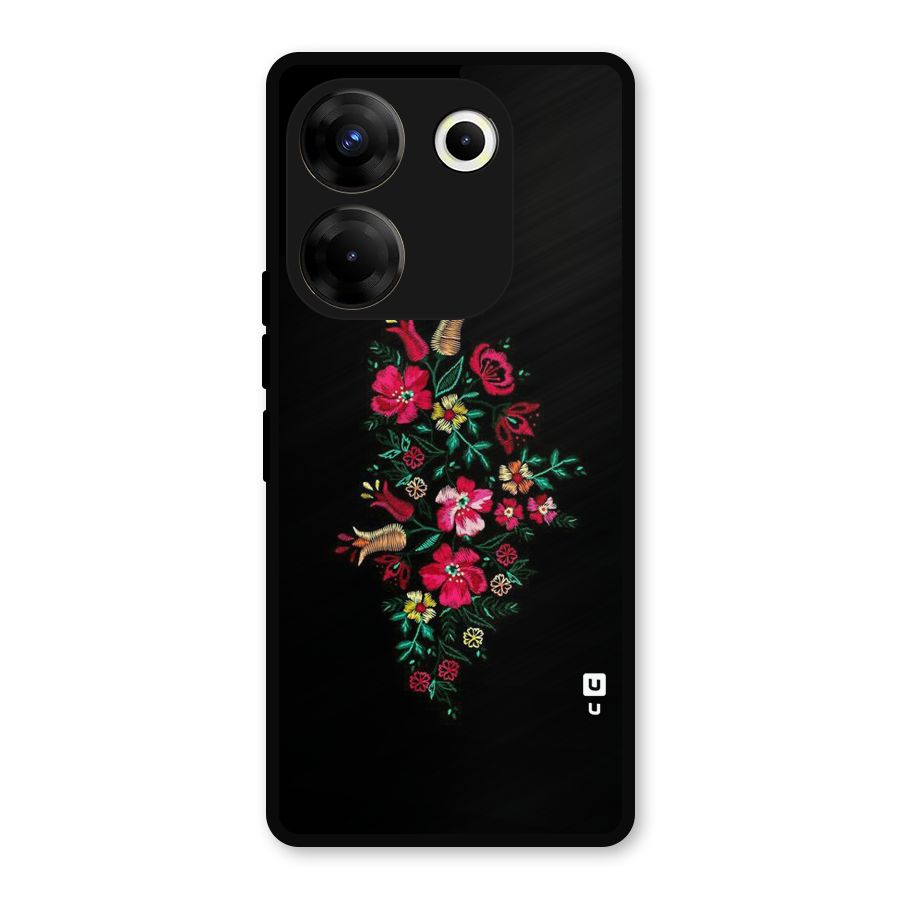 Pretty Allure Flower Metal Back Case for Tecno Camon 20