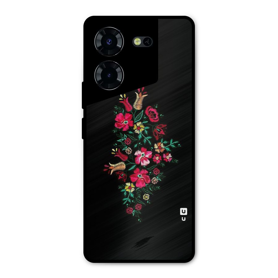 Pretty Allure Flower Metal Back Case for Tecno Pova 5 Pro 5G