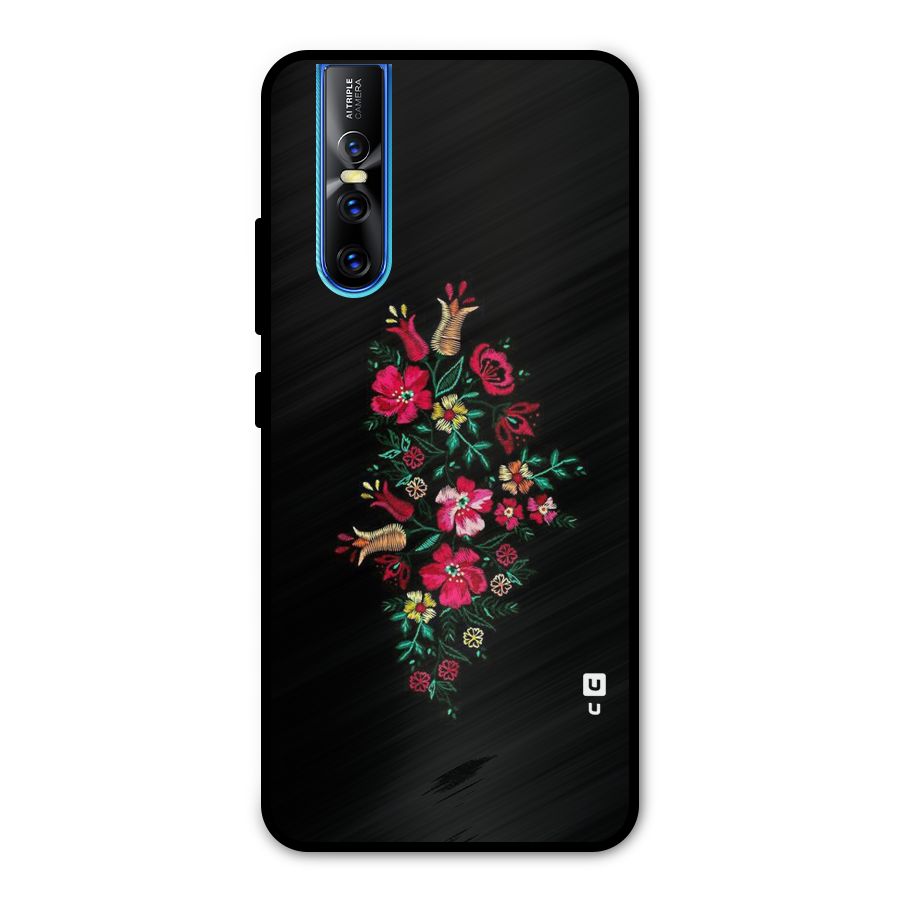 Pretty Allure Flower Metal Back Case for Vivo V15 Pro