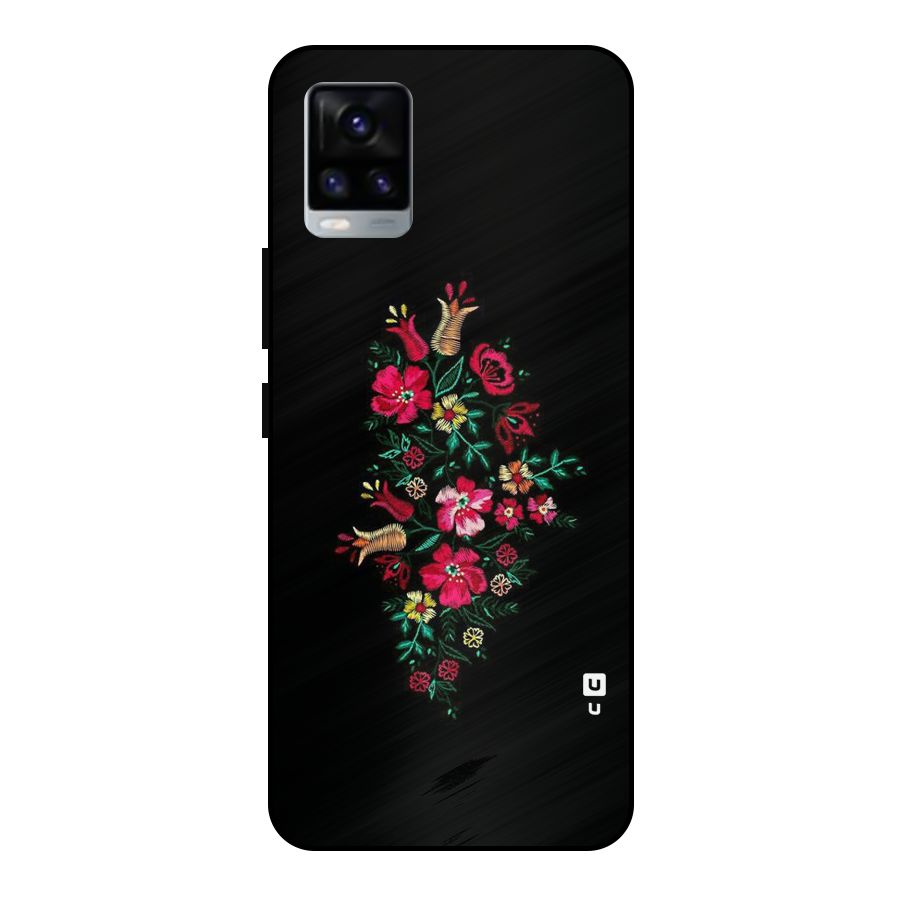 Pretty Allure Flower Metal Back Case for Vivo V20 2021