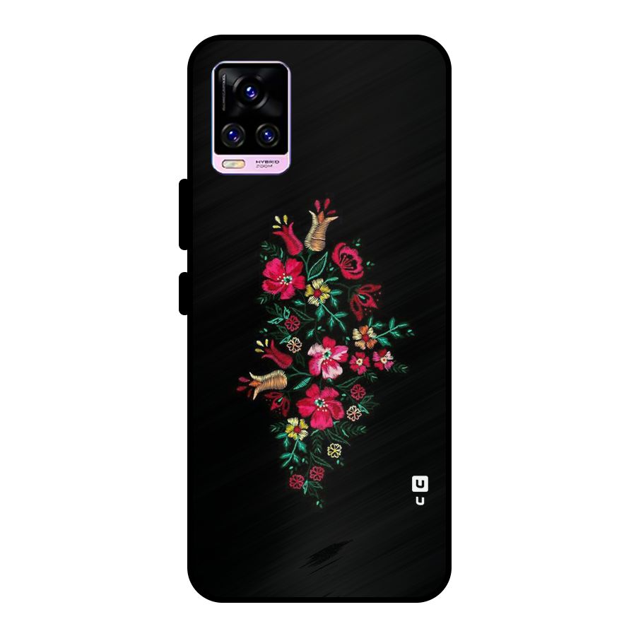 Pretty Allure Flower Metal Back Case for Vivo V20 Pro