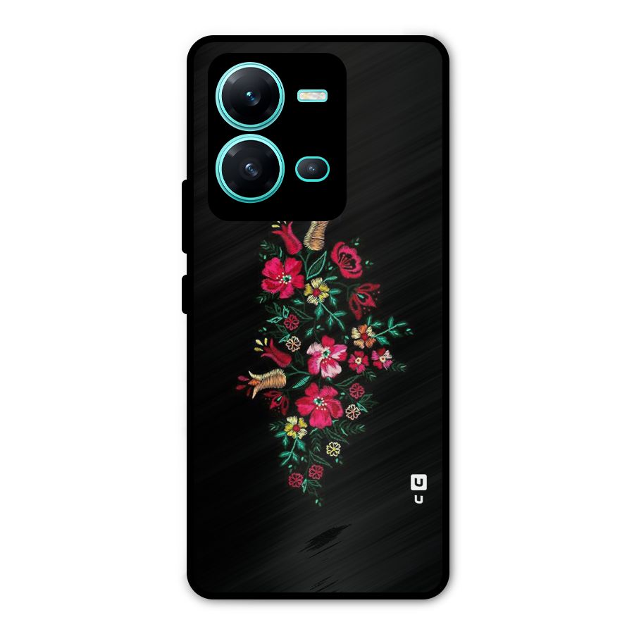 Pretty Allure Flower Metal Back Case for Vivo V25