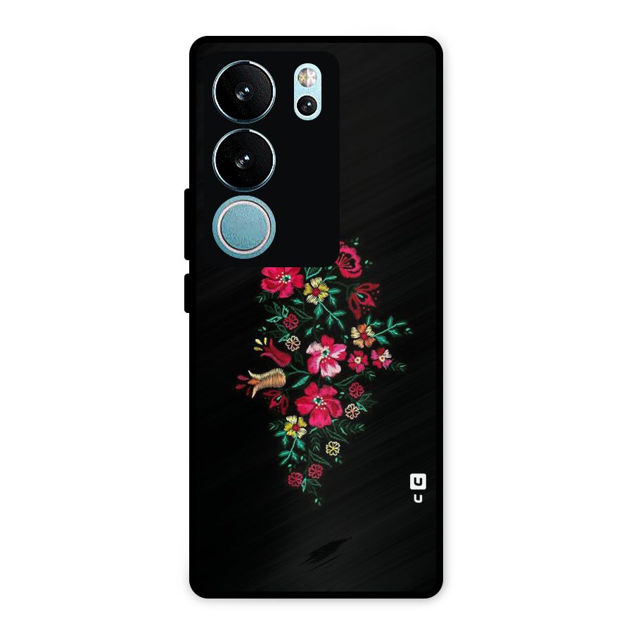 Pretty Allure Flower Metal Back Case for Vivo V29