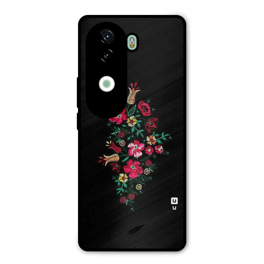 Pretty Allure Flower Metal Back Case for Vivo V40e