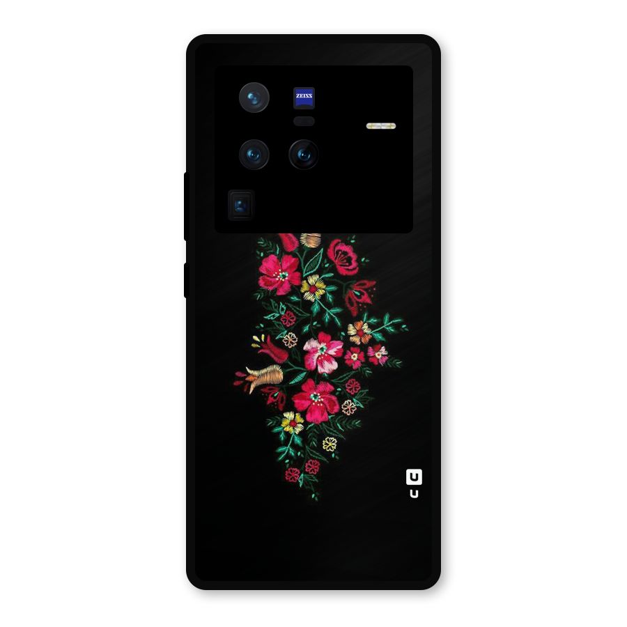 Pretty Allure Flower Metal Back Case for Vivo X80 Pro