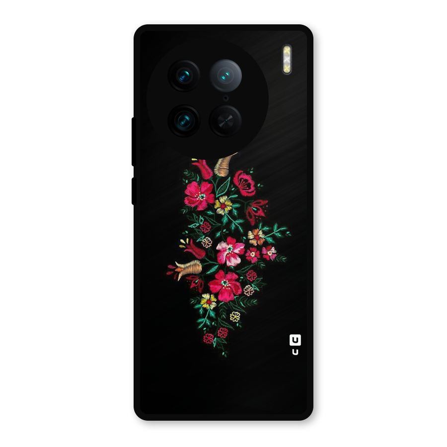Pretty Allure Flower Metal Back Case for Vivo X90 Pro