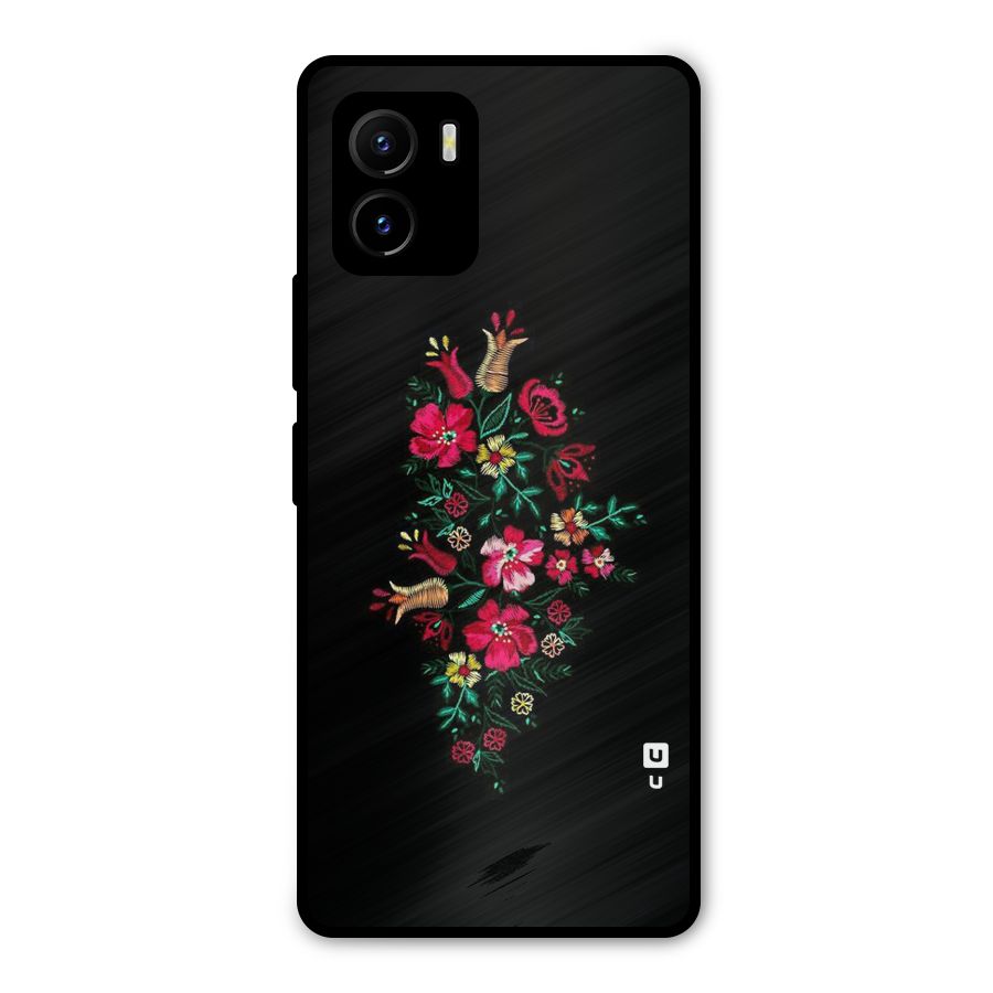 Pretty Allure Flower Metal Back Case for Vivo Y15s