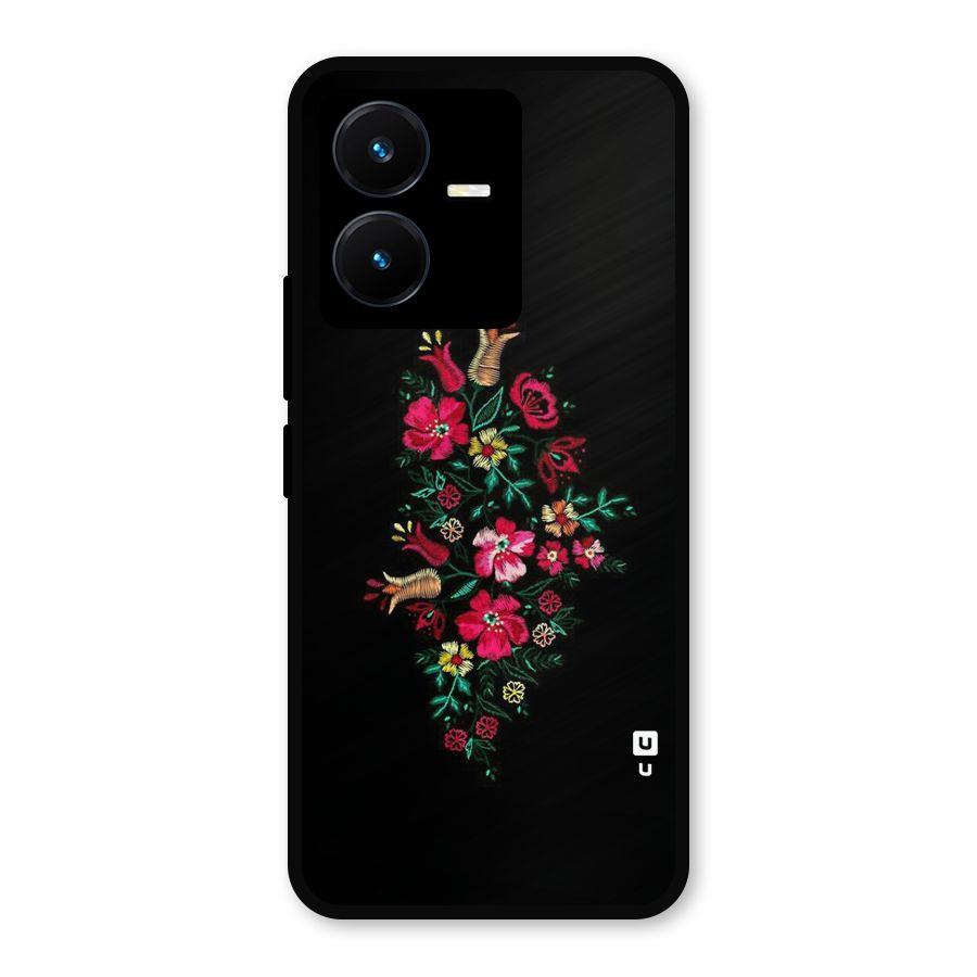 Pretty Allure Flower Metal Back Case for Vivo Y22