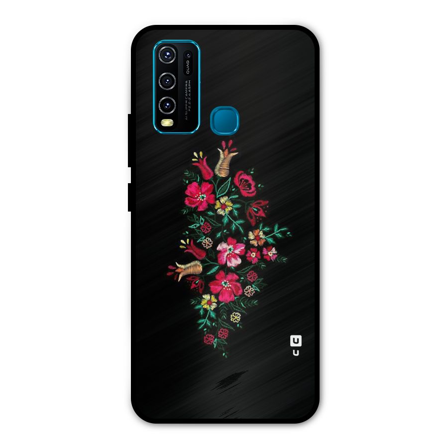 Pretty Allure Flower Metal Back Case for Vivo Y30