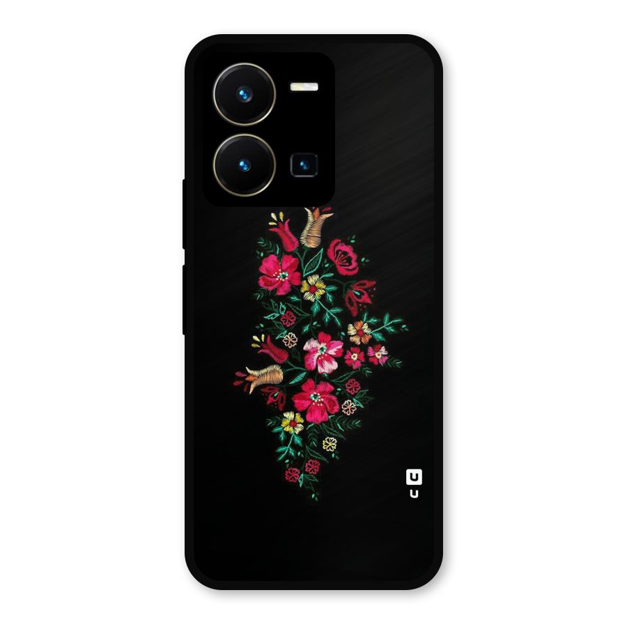 Pretty Allure Flower Metal Back Case for Vivo Y35