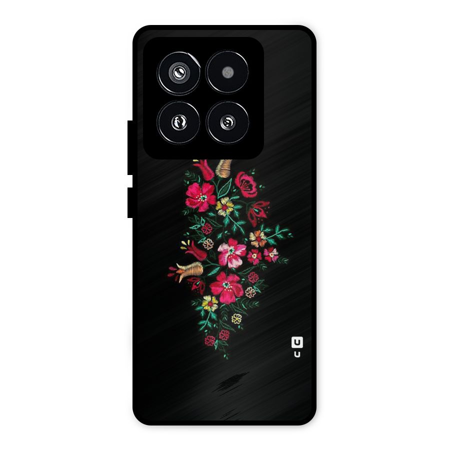 Pretty Allure Flower Metal Back Case for Xiaomi 14 Pro