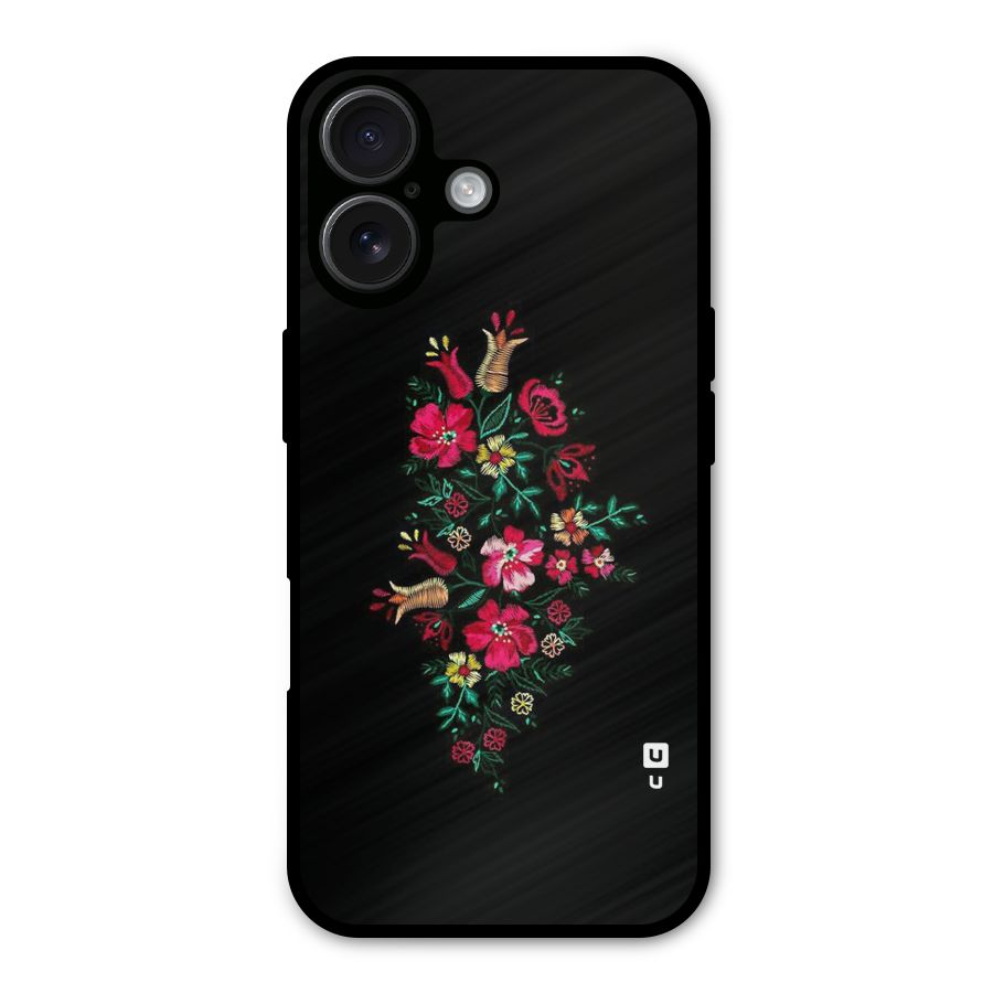 Pretty Allure Flower Metal Back Case for iPhone 16