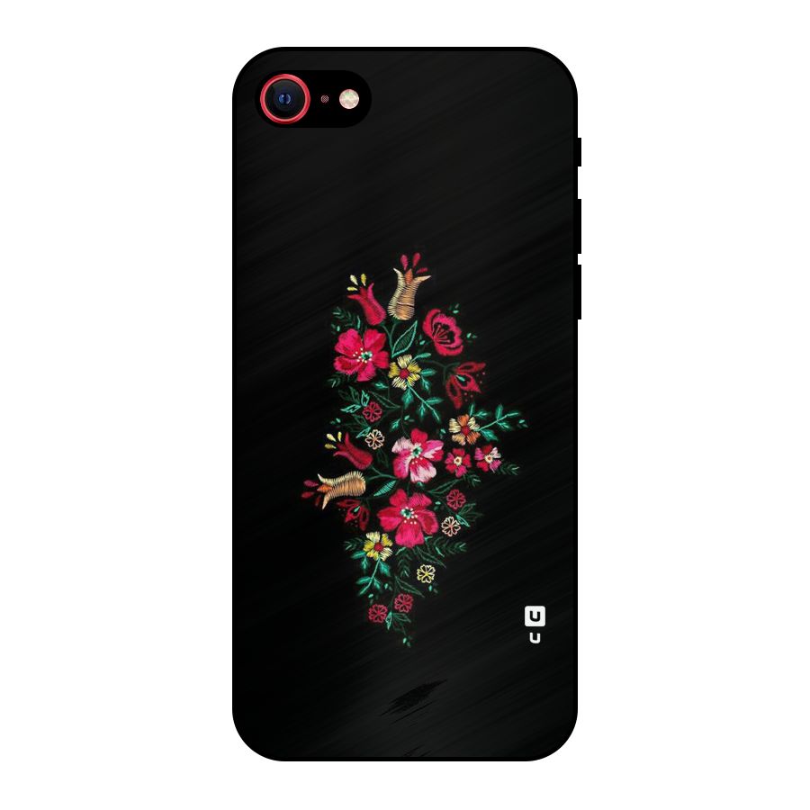 Pretty Allure Flower Metal Back Case for iPhone SE 2020