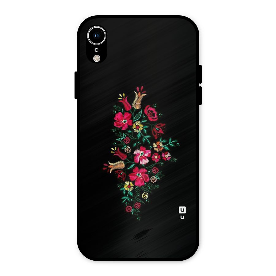 Pretty Allure Flower Metal Back Case for iPhone XR