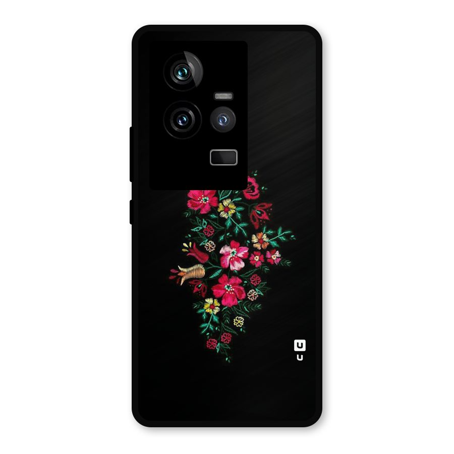 Pretty Allure Flower Metal Back Case for iQOO 11 5G