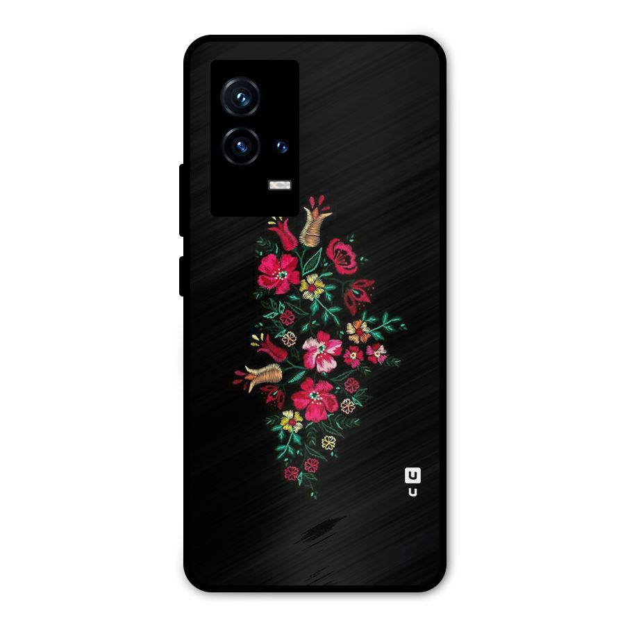 Pretty Allure Flower Metal Back Case for iQOO 9 5G