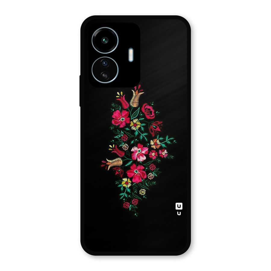 Pretty Allure Flower Metal Back Case for vivo iQOO Z6 Lite 5G