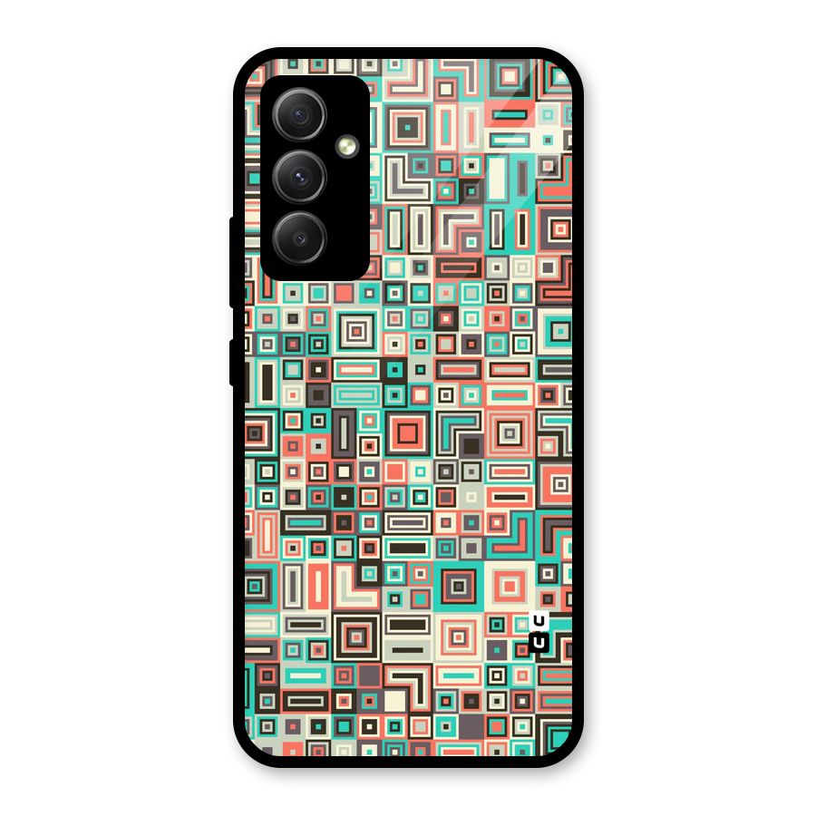 Pretty Boxes Design Glass Back Case for Galaxy A34