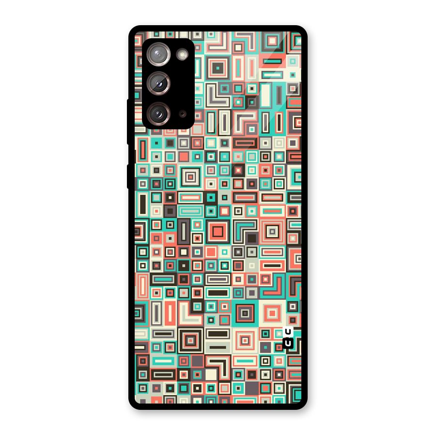 Pretty Boxes Design Glass Back Case for Galaxy Note 20