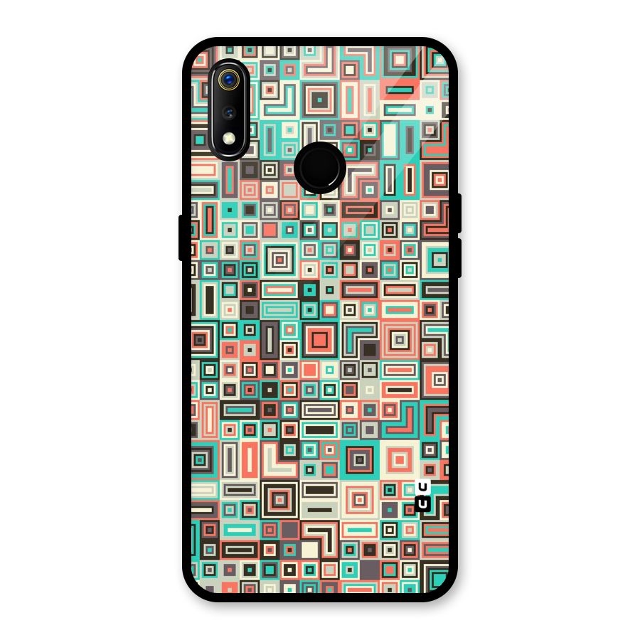 Pretty Boxes Design Glass Back Case for Realme 3i