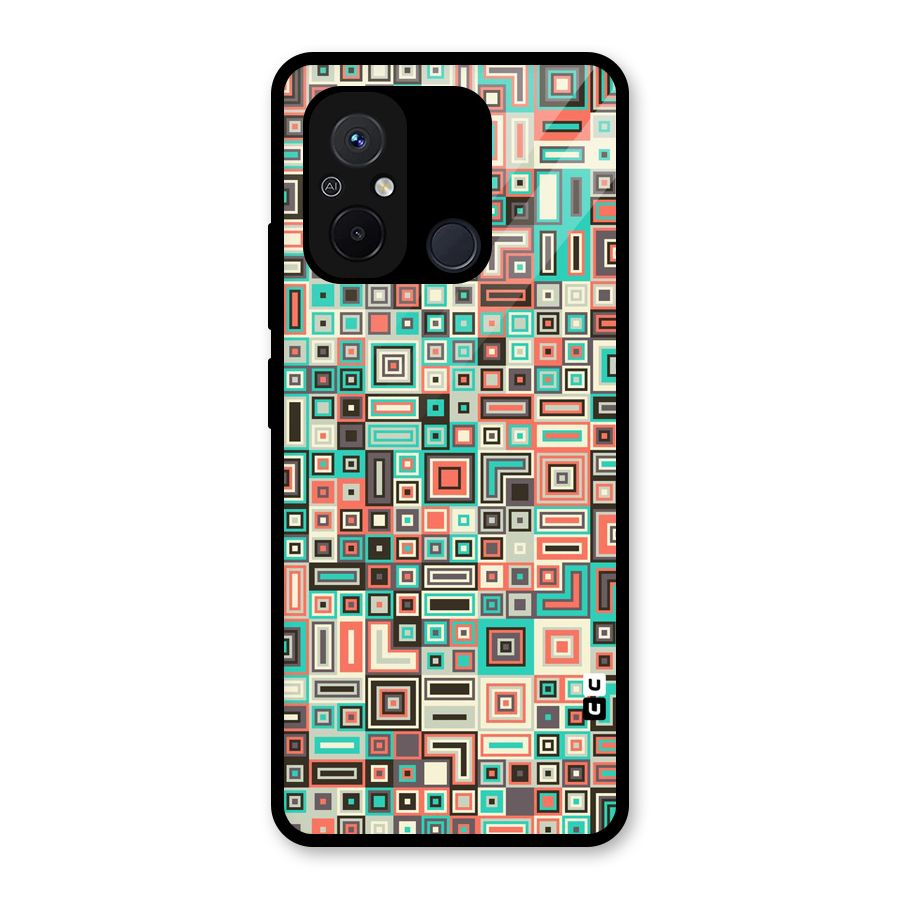 Pretty Boxes Design Glass Back Case for Redmi 12C