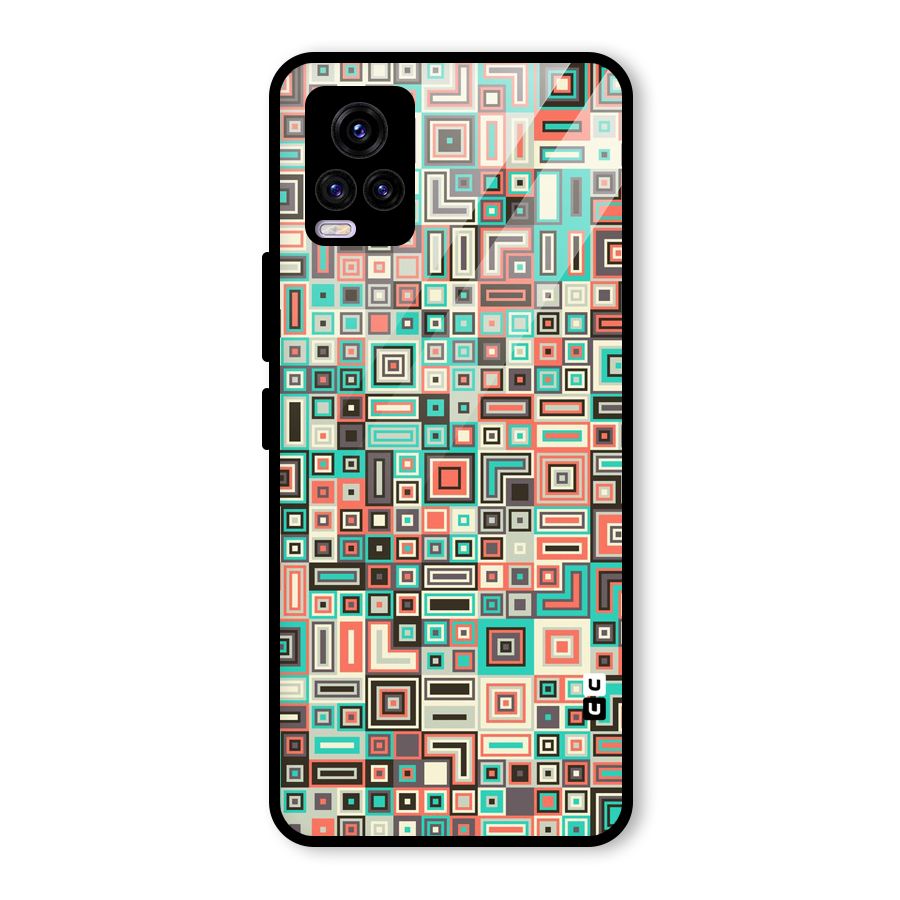 Pretty Boxes Design Glass Back Case for Vivo V20 2021
