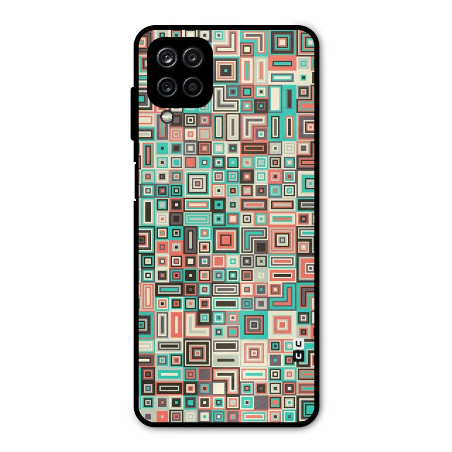 Pretty Boxes Design Metal Back Case for Galaxy A12
