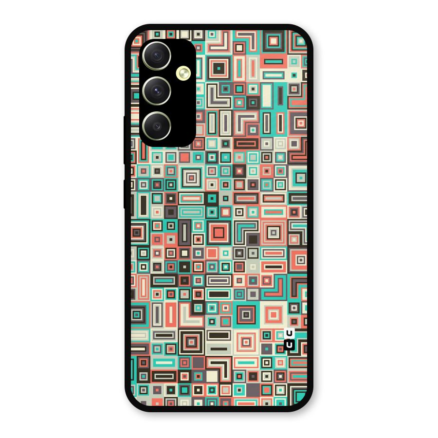 Pretty Boxes Design Metal Back Case for Galaxy A34