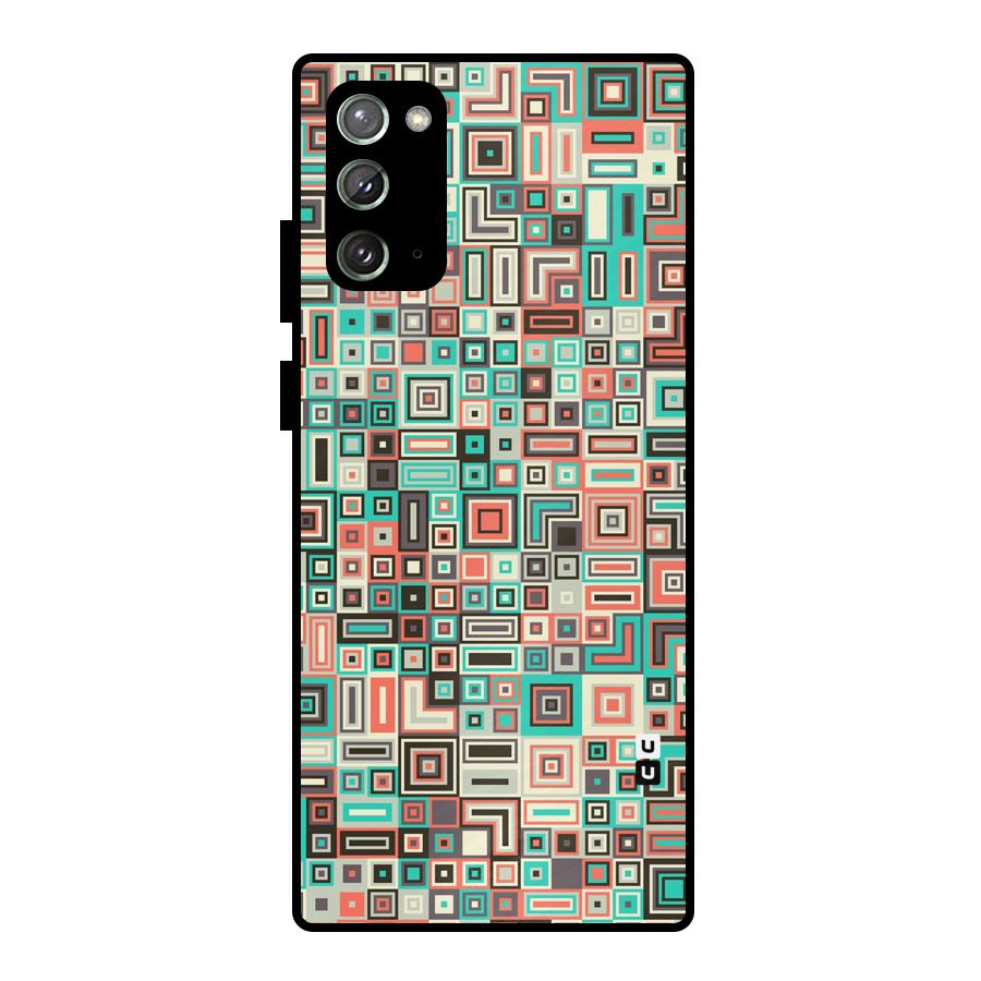 Pretty Boxes Design Metal Back Case for Galaxy Note 20