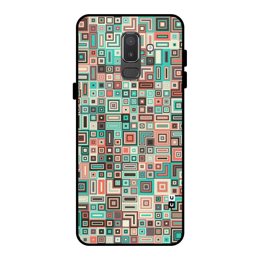 Pretty Boxes Design Metal Back Case for Galaxy On8 (2018)
