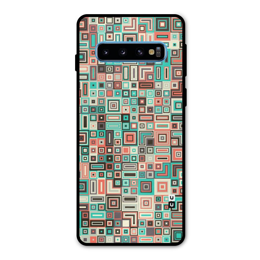 Pretty Boxes Design Metal Back Case for Galaxy S10