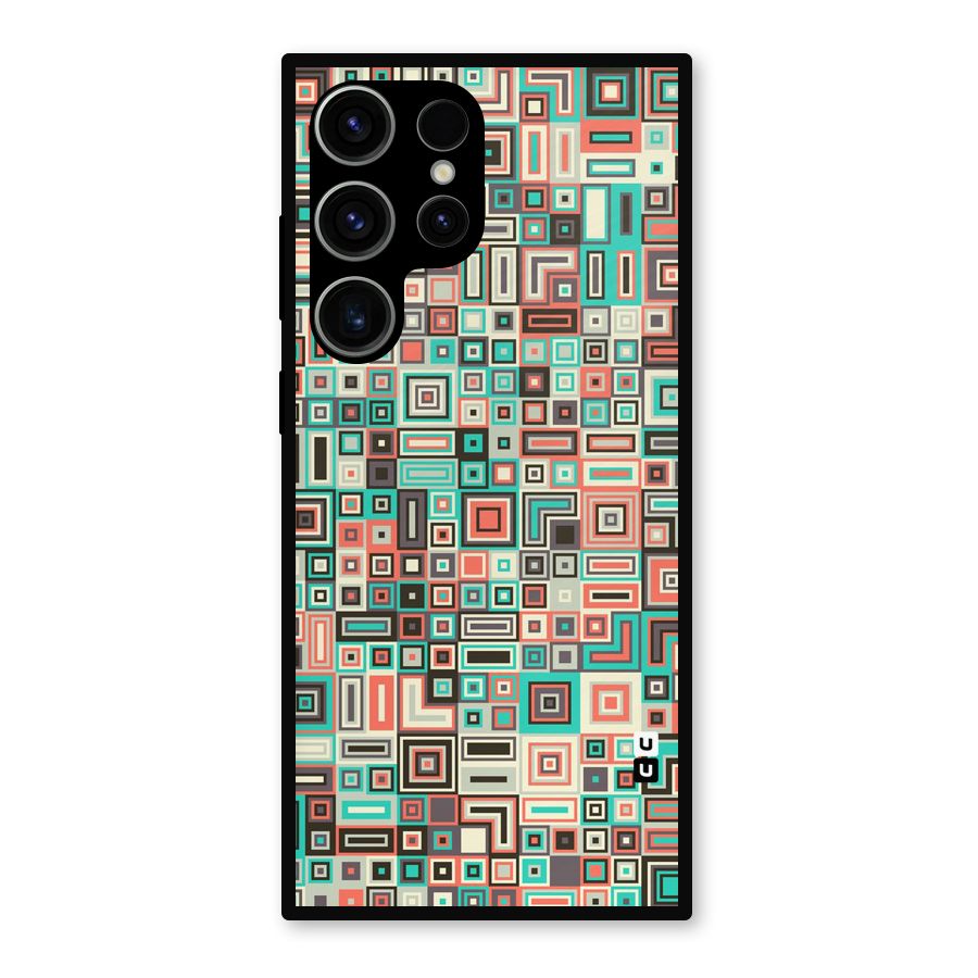 Pretty Boxes Design Metal Back Case for Galaxy S23 Ultra