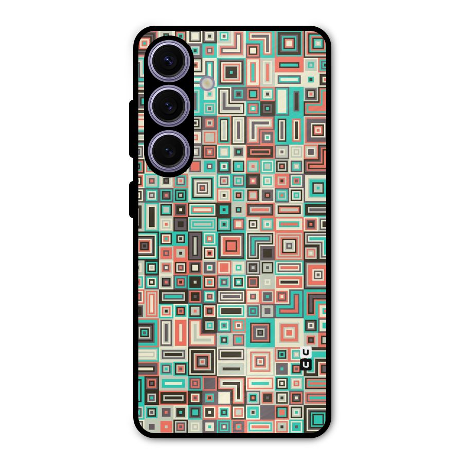 Pretty Boxes Design Metal Back Case for Galaxy S24
