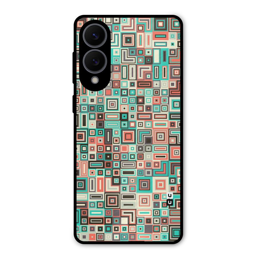 Pretty Boxes Design Metal Back Case for Galaxy S25 Edge
