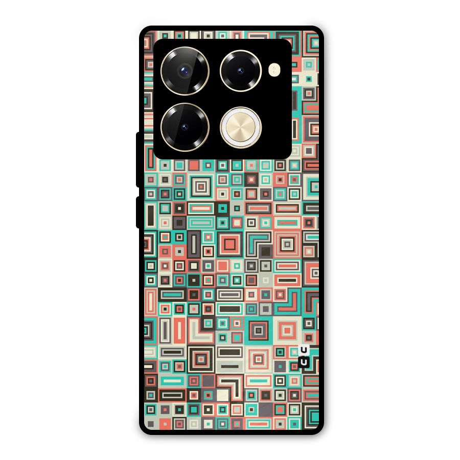 Pretty Boxes Design Metal Back Case for Infinix Note 40 Pro