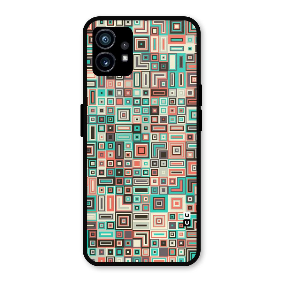 Pretty Boxes Design Metal Back Case for Nothing Phone 1