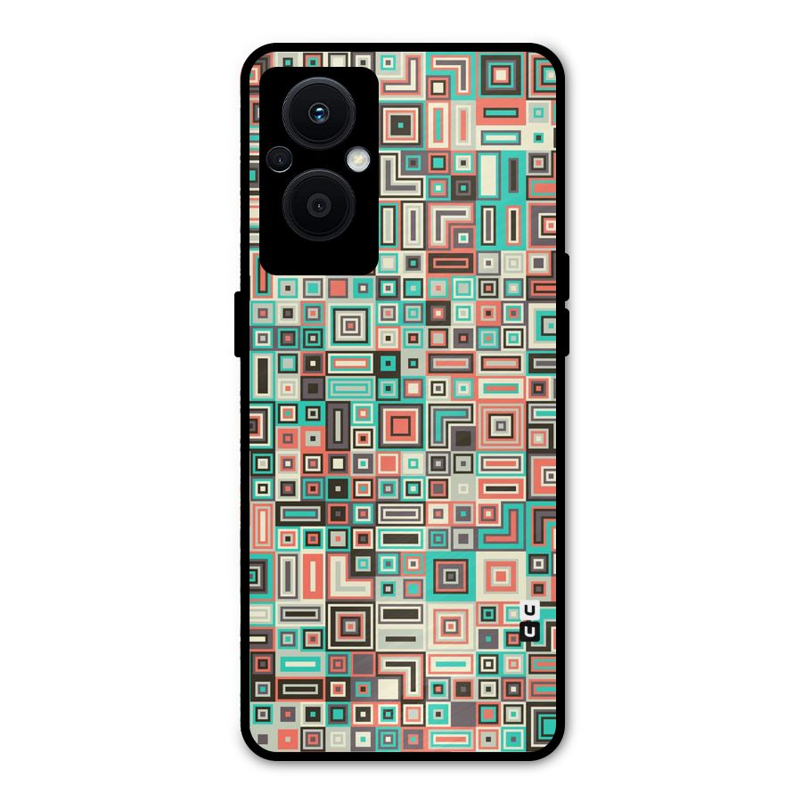 Pretty Boxes Design Metal Back Case for Oppo F21 Pro 5G