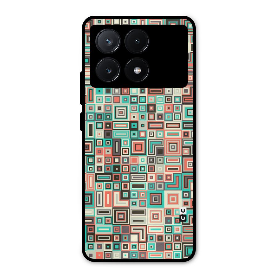 Pretty Boxes Design Metal Back Case for Poco X6 Pro