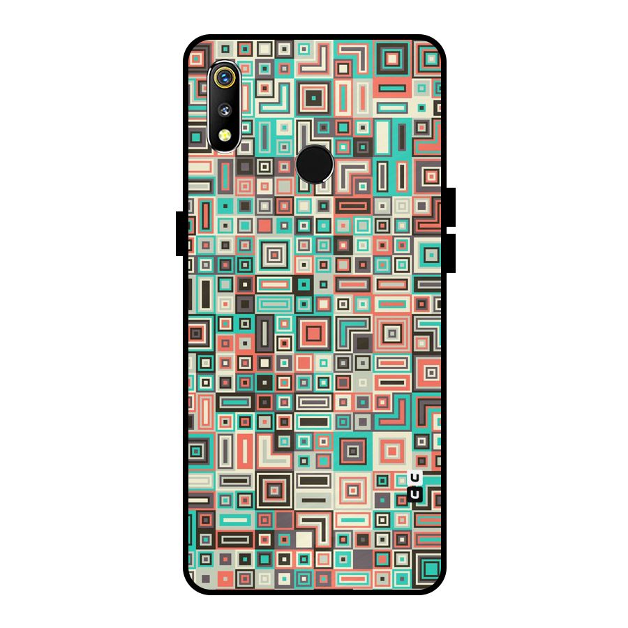 Pretty Boxes Design Metal Back Case for Realme 3i