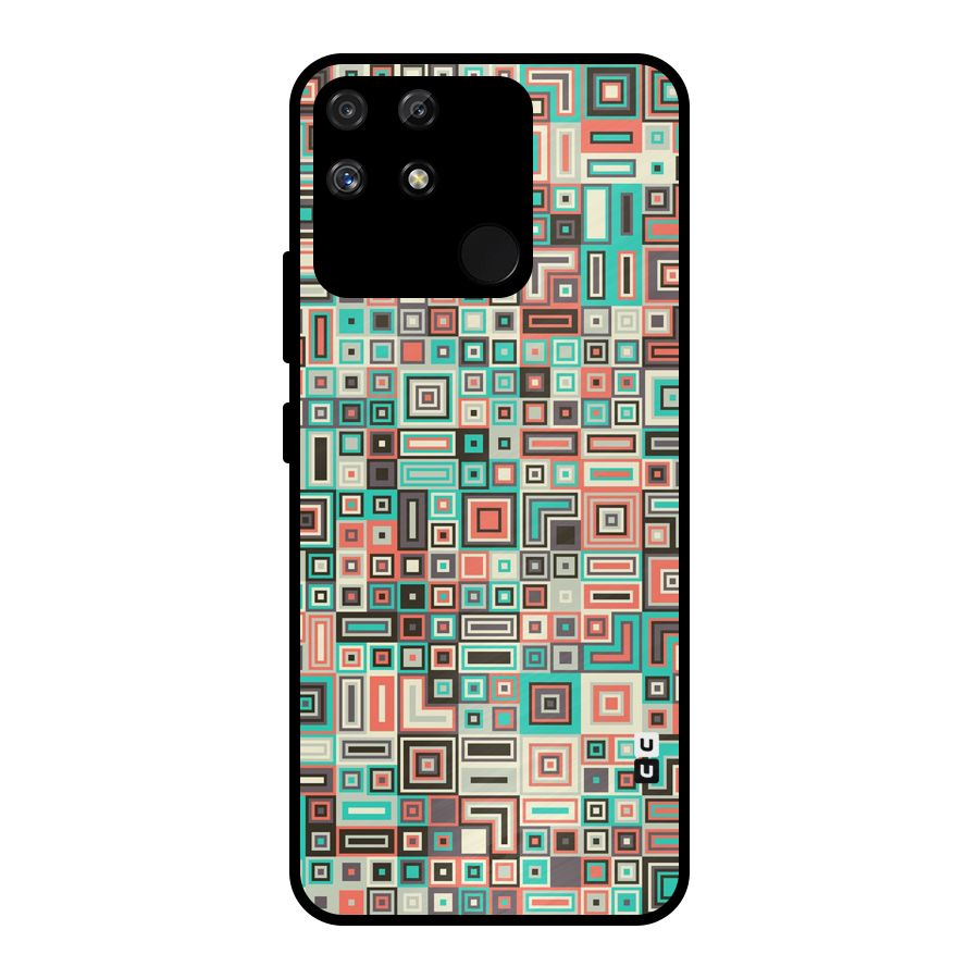 Pretty Boxes Design Metal Back Case for Realme Narzo 50A