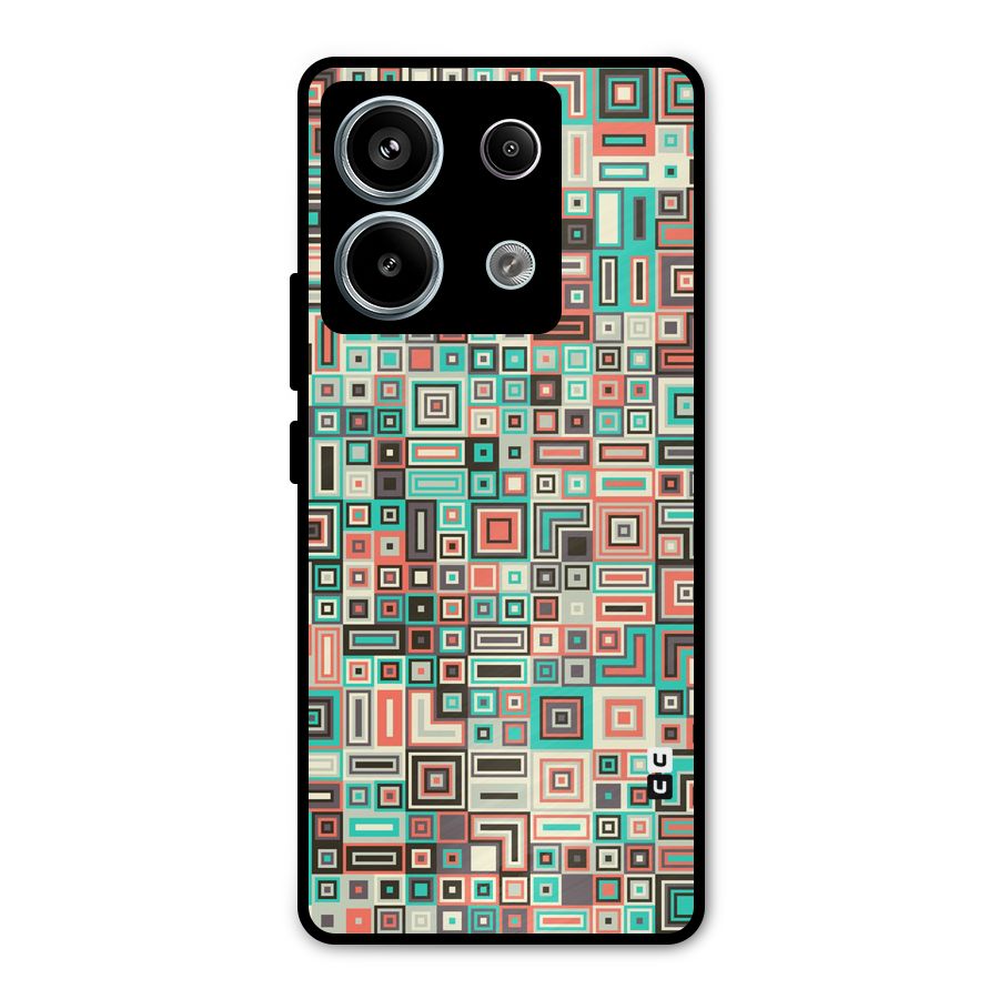 Pretty Boxes Design Metal Back Case for Redmi Note 13 Pro 5G