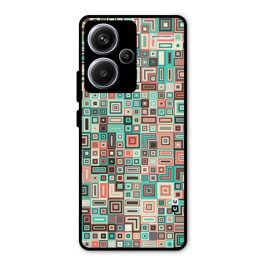 Pretty Boxes Design Metal Back Case for Redmi Note 13 Pro Plus