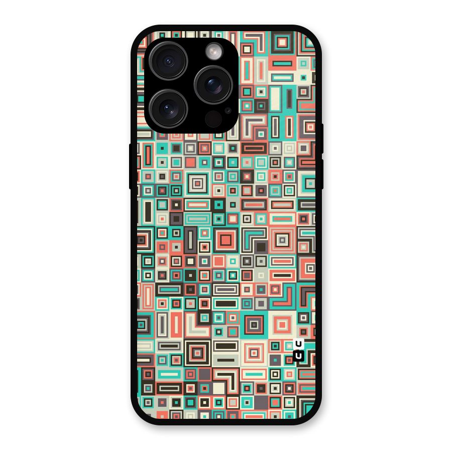 Pretty Boxes Design Metal Back Case for iPhone 15 Pro Max