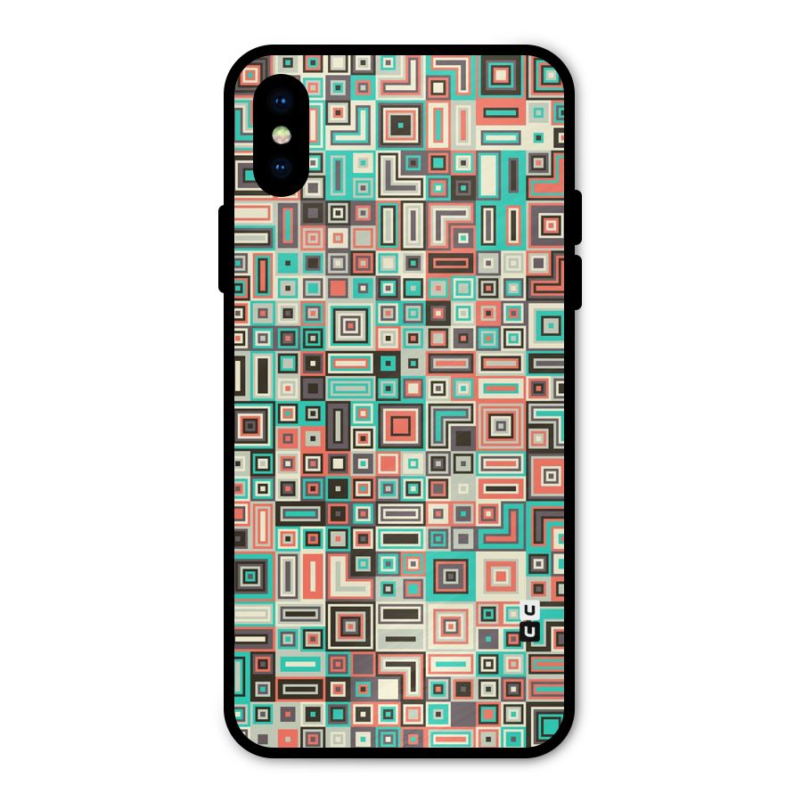 Pretty Boxes Design Metal Back Case for iPhone XS