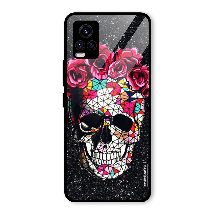 Pretty Dead Face Glass Back Case for Vivo V20 2021
