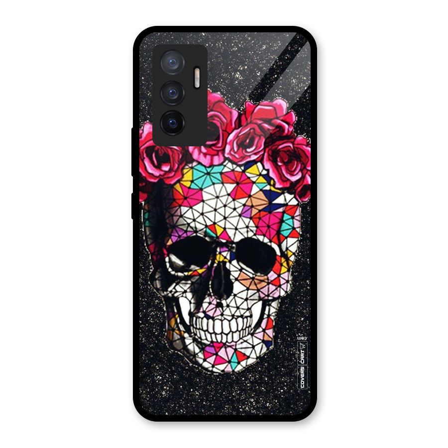 Pretty Dead Face Glass Back Case for Vivo V23e